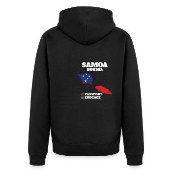 Samoa Bound Country Travel Samoan Flag Vacation - Veste à capuche bio Premium Unisexe - noir - Dos - Nico (187cm)