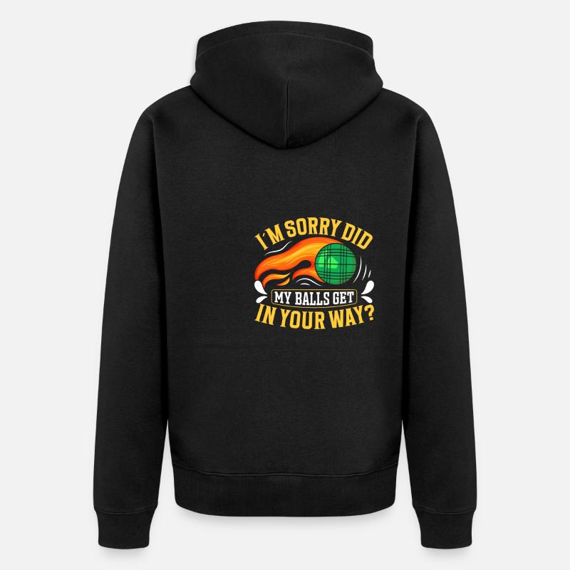 Jeu de pétanque amusant - Veste à capuche bio Premium Unisexe - noir