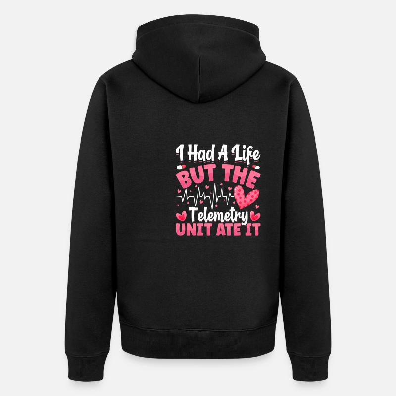 Nursing Assistent Design - Unisex Premium Bio Zip Hoodie - Schwarz