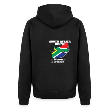 Afrique du Sud Bound Country Travel Afrique du Sud - Veste à capuche bio Premium Unisexe - noir - Dos - Nico (187cm)