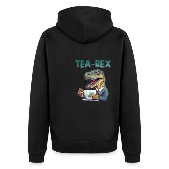 Tea lover tea tea drinker tea drinker - Unisex Premium Organic Zip Hoodie - black - Back - Nico (187cm)