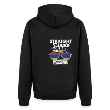 Straight Trippin' Armenia Vacation Tour Voyage - Veste à capuche bio Premium Unisexe - noir - Dos - Nico (187cm)