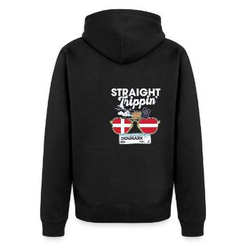 Straight Trippin' Dane Vacation Tour Travel Trip - Veste à capuche bio Premium Unisexe - noir - Dos - Nico (187cm)