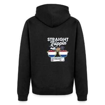 Straight Trippin' Pays-Bas Vacation Tour - Veste à capuche bio Premium Unisexe - noir - Dos - Nico (187cm)