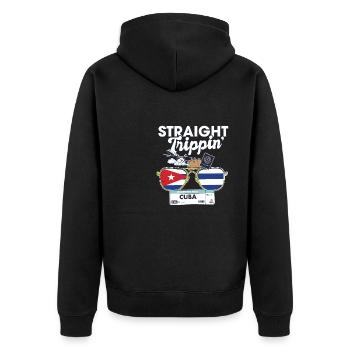 Straight Trippin' Cuba Vacation Tour Travel Trip - Veste à capuche bio Premium Unisexe - noir - Dos - Nico (187cm)