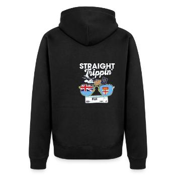 Straight Trippin' Fiji Vacation Tour Travel Trip - Veste à capuche bio Premium Unisexe - noir - Dos - Nico (187cm)