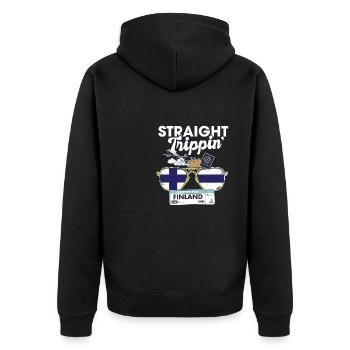 Straight Trippin' Finland Vacation Tour Travel - Veste à capuche bio Premium Unisexe - noir - Dos - Nico (187cm)