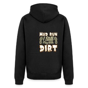 Perfect funny Race - Unisex Premium Bio Zip Hoodie - Schwarz - Hinten - Nico (187cm)