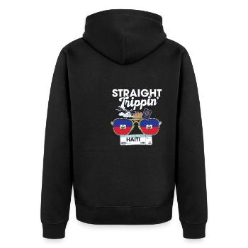 Straight Trippin' Haiti Vacation Tour Travel Trip - Veste à capuche bio Premium Unisexe - noir - Dos - Nico (187cm)