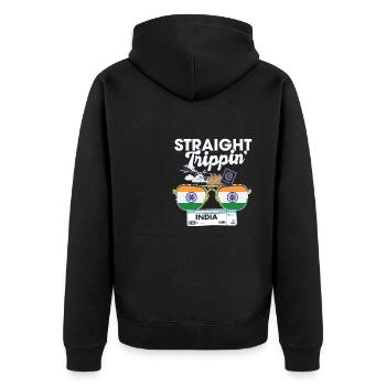 Straight Trippin' India Vacation Tour Travel Trip - Veste à capuche bio Premium Unisexe - noir - Dos - Nico (187cm)