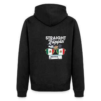 Straight Trippin' Mexico Vacation Tour Travel - Unisex Premium Organic Zip Hoodie - black - Back - Nico (187cm)