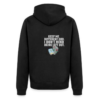 Citation religieuse Les croyants chrétiens me gardent - Veste à capuche bio Premium Unisexe - noir - Dos - Nico (187cm)