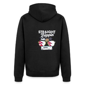 Straight Trippin' Nepal Vacation Tour Travel Trip - Veste à capuche bio Premium Unisexe - noir - Dos - Nico (187cm)