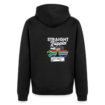 Straight Trippin' South Africa Vacation Tour - Veste à capuche bio Premium Unisexe - noir - Dos - Nico (187cm)