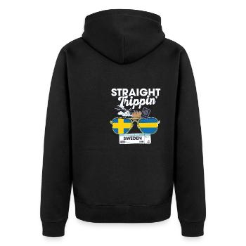 Straight Trippin' Suède Vacation Tour Travel - Veste à capuche bio Premium Unisexe - noir - Dos - Nico (187cm)