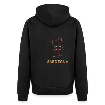 Sardaigne Île Méditerranée Italie Tourisme - Veste à capuche bio Premium Unisexe - noir - Dos - Nico (187cm)