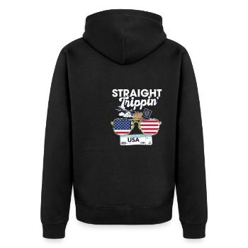 Straight Trippin' Usa Vacation Tour Travel Trip - Veste à capuche bio Premium Unisexe - noir - Dos - Nico (187cm)
