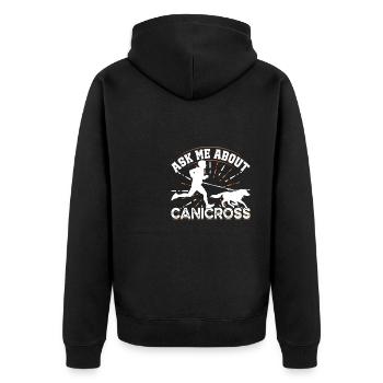 Chien de course Canicross Design - Veste à capuche bio Premium Unisexe - noir - Dos - Nico (187cm)
