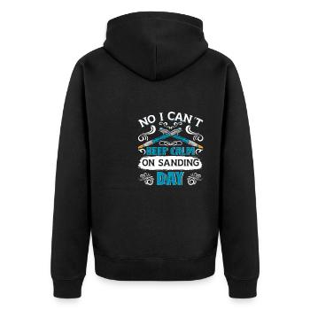 Pen Turning Kit - Unisex Premium Bio Zip Hoodie - Schwarz - Hinten - Nico (187cm)