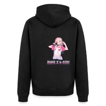 Anime et K-pop Musique pop coréenne Kpop - Veste à capuche bio Premium Unisexe - noir - Dos - Nico (187cm)