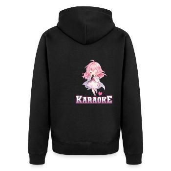 Filles Manga Anime Karaoké - Veste à capuche bio Premium Unisexe - noir - Dos - Nico (187cm)