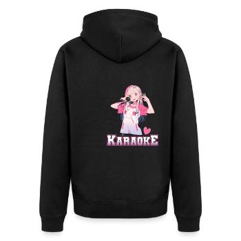 Filles Manga Anime Karaoké - Veste à capuche bio Premium Unisexe - noir - Dos - Nico (187cm)
