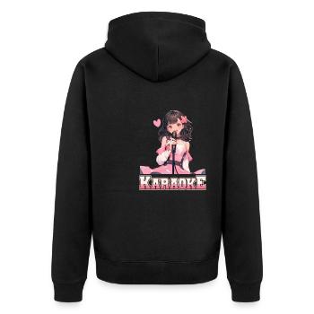 Filles Manga Anime Karaoké - Veste à capuche bio Premium Unisexe - noir - Dos - Nico (187cm)