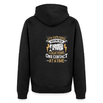 HAM Radio Amateur Radio Amateur Rétro - Veste à capuche bio Premium Unisexe - noir - Dos - Nico (187cm)
