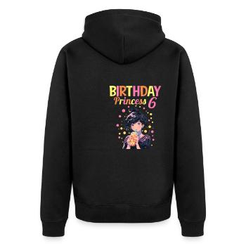 Anime Mandga Boba Bubble Tea 6ème anniversaire - Veste à capuche bio Premium Unisexe - noir - Dos - Nico (187cm)