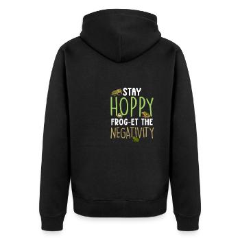 Herpétologiste Crapaud Amphibien Séjour Hoppy Frog The N - Veste à capuche bio Premium Unisexe - noir - Dos - Nico (187cm)
