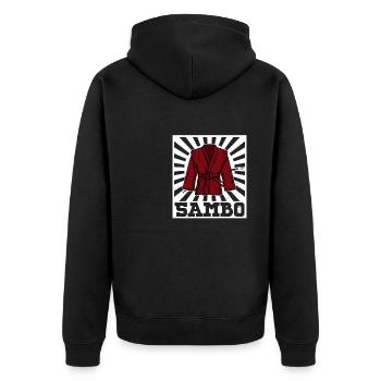 Sambo lutte arts martiaux combattants arts martiaux artistes martiaux - Veste à capuche bio Premium Unisexe - noir - Dos - Nico (187cm)