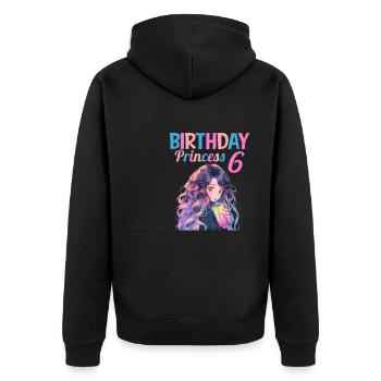 Anime Mandga Boba Bubble Tea 6ème anniversaire - Veste à capuche bio Premium Unisexe - noir - Dos - Nico (187cm)