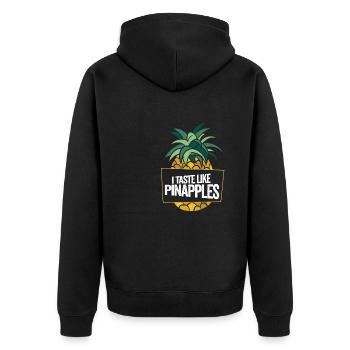 J’ai le goût des ananas Style de vie échangiste - Veste à capuche bio Premium Unisexe - noir - Dos - Nico (187cm)