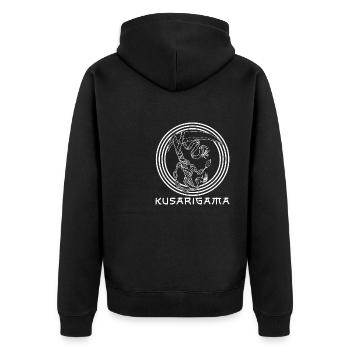 Arme d’arts martiaux japonais Ninja Kusarigama Entraînement - Veste à capuche bio Premium Unisexe - noir - Dos - Nico (187cm)