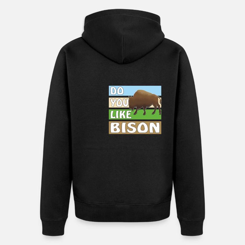 AIMEZ-VOUS LE BISON - Veste à capuche bio Premium Unisexe - noir