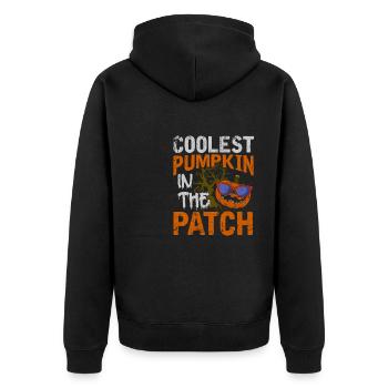 La citrouille la plus cool du patch Halloween - Veste à capuche bio Premium Unisexe - noir - Dos - Nico (187cm)