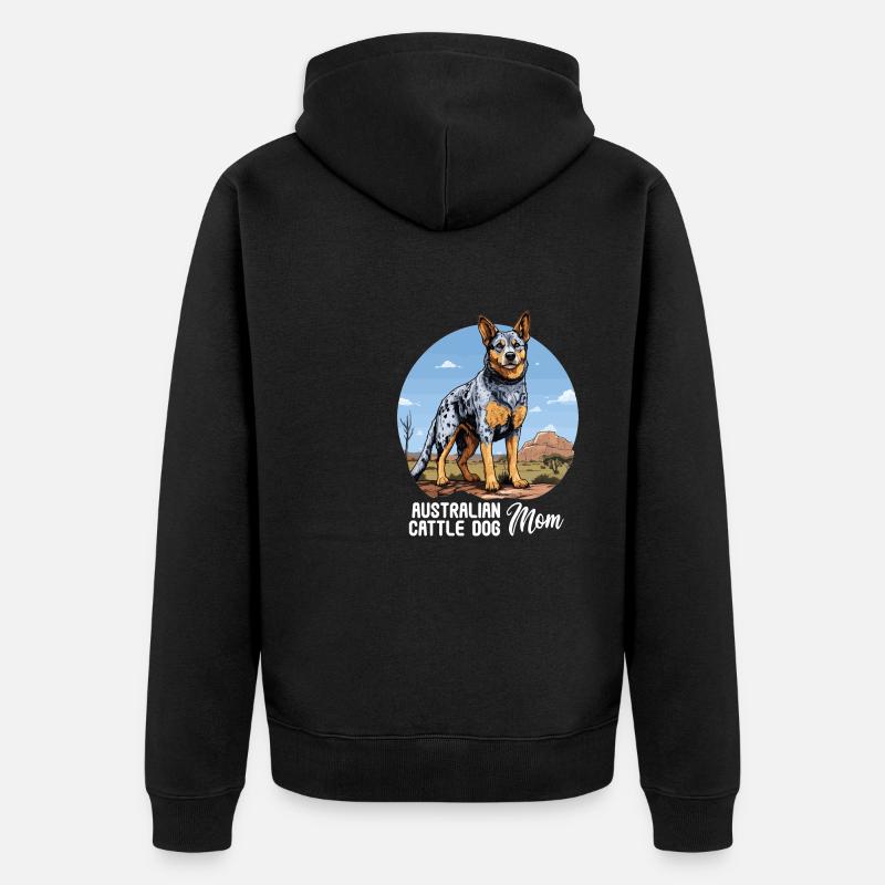 Hund Bouvier australien - Veste à capuche bio Premium Unisexe - noir