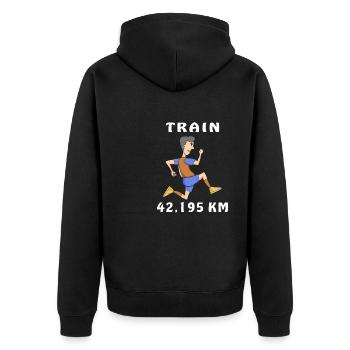 Faire du jogging - Veste à capuche bio Premium Unisexe - noir - Dos - Nico (187cm)