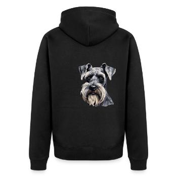 Schnauzer géant - Veste à capuche bio Premium Unisexe - noir - Dos - Nico (187cm)