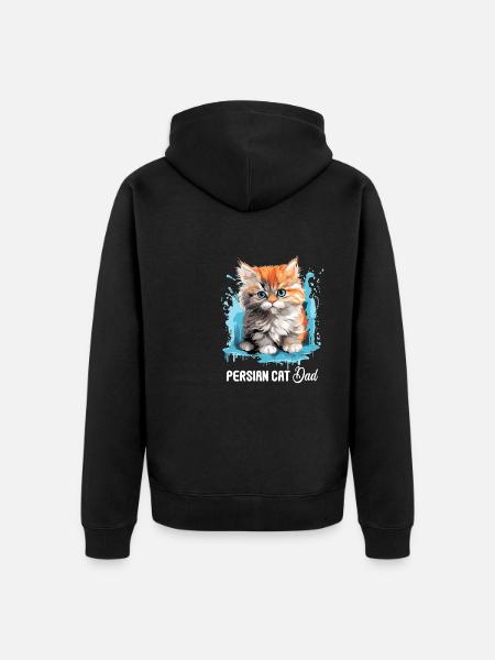 Chat persan Perser Katze - Veste à capuche bio Premium Unisexe - noir