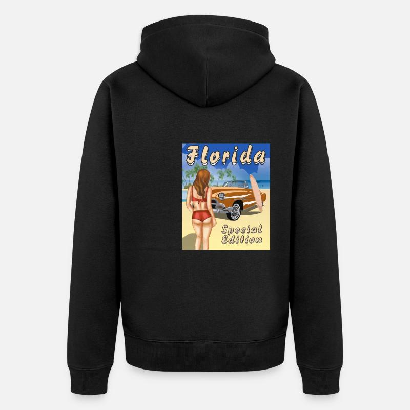 Édition spéciale Floride - Veste à capuche bio Premium Unisexe - noir