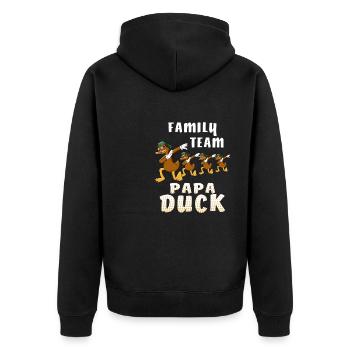 ÉQUIPE FAMILIALE PAPA DUCK - Veste à capuche bio Premium Unisexe - noir - Dos - Nico (187cm)