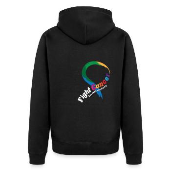 Cancer Survivor Support Fight Cancer In All Colors - Unisex Premium Organic Zip Hoodie - black - Back - Nico (187cm)