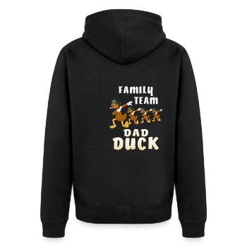 FAMILLE ÉQUIPE PAPA CANARD - Veste à capuche bio Premium Unisexe - noir - Dos - Nico (187cm)