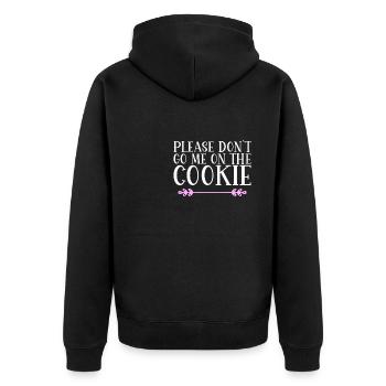 S’il vous plaît, ne me lancez pas sur le Cookie Denglisch - Veste à capuche bio Premium Unisexe - noir - Dos - Nico (187cm)
