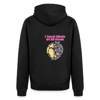 Cadeaux d’enseignants en éducation spécialisée Amour de l’enseignement - Veste à capuche bio Premium Unisexe - noir - Dos - Nico (187cm)