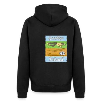 HOMME TRISTE CHIEN - Veste à capuche bio Premium Unisexe - noir - Dos - Nico (187cm)