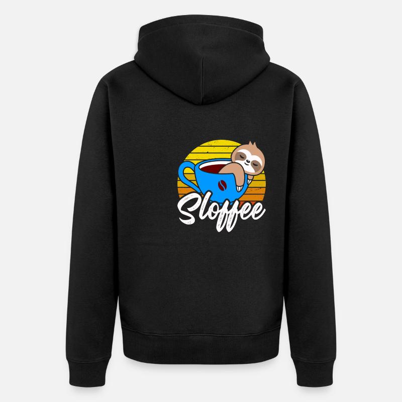 Sloffee en rétro - Veste à capuche bio Premium Unisexe - noir