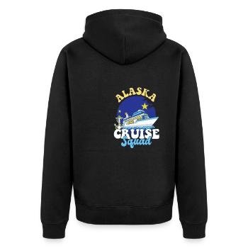 Voyage de vacances en famille de l’escouade de croisière en Alaska - Veste à capuche bio Premium Unisexe - noir - Dos - Nico (187cm)