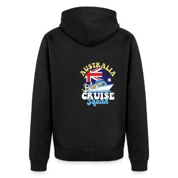 Australia Cruise Squad Family Vacation Trip - Unisex Premium Bio Zip Hoodie - Schwarz - Hinten - Nico (187cm)